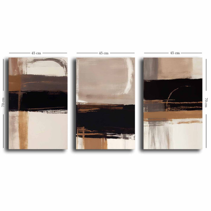 Wallity Conjunto de 3 Lienzos Decorativos Multicolor 45 x 70 cm